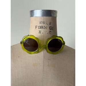 Vintage French Chartreuse Daisy Sunglasses 1980s